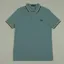 Fred Perry Twin Tipped Polo Shirt M3600 - Ash Blue/Golden Hour/Navy